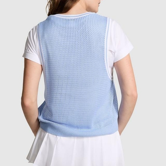 PINK Victoria's Secret Cambridge Knit Cropped Vest. - Picture 2 of 11